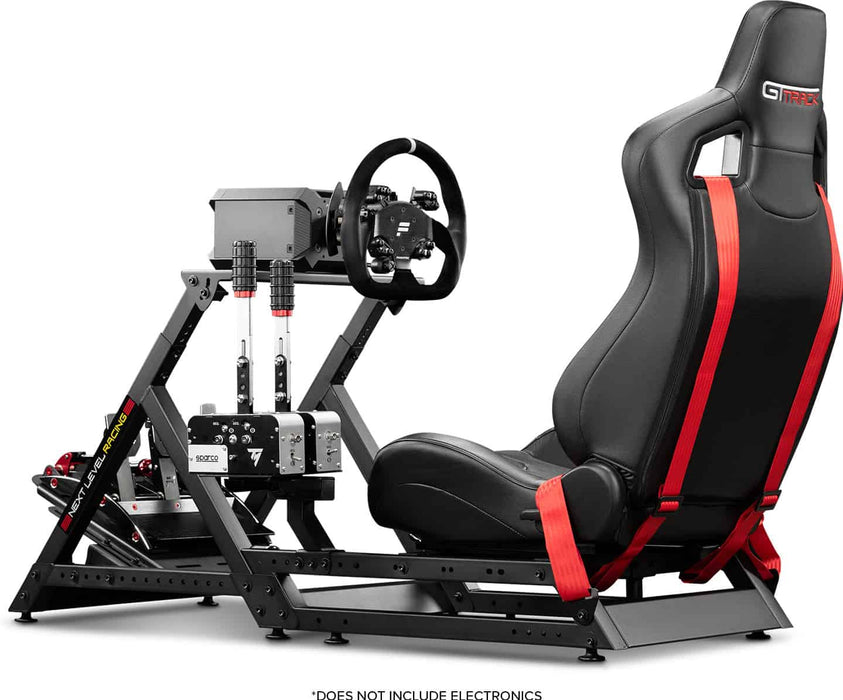 Next level racing GT cockpit detail met fanatec