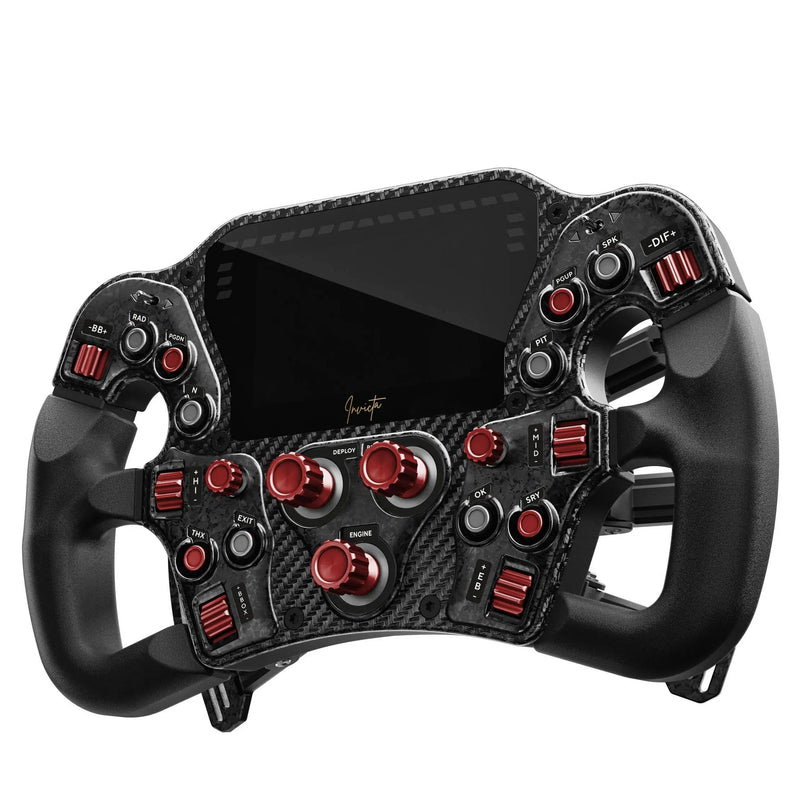 Asetek SimSports Invicta Formula Wheel – Red on Black Edition Asetek SimSports Asetek SimSports Steering Wheel  Sim Race Webshop B.V.