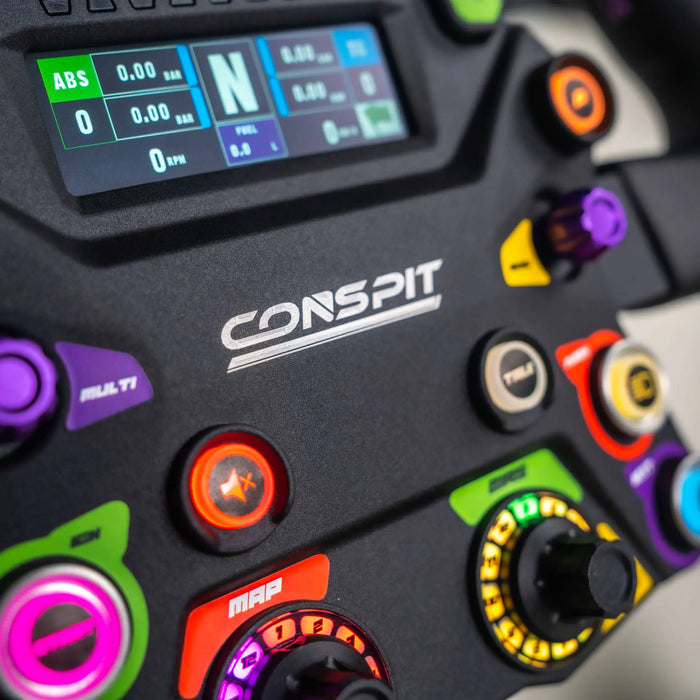 CONSPIT 310 APEX Wheel – ARGB, 2.99" Display, Dual Paddles (310 mm) Conspit