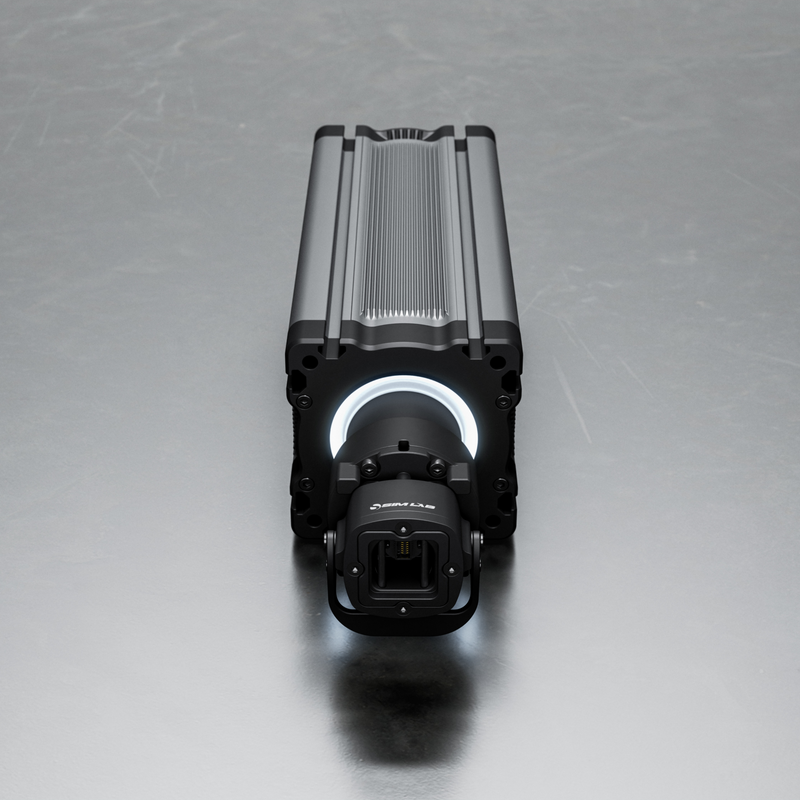 Sim-Lab DDS TorqueSync direct drive wheelbase front view with XERO-PLAY V2