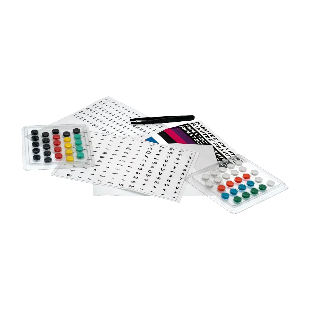 Sim Racing Button Cap Stickers Fanatec Button Caps and Sticker Set - Sim Race Webshop B.V.