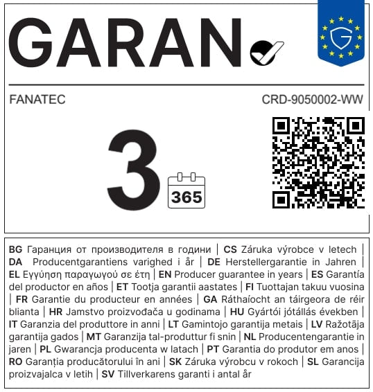 Fanatec ClubSport Handbrake V2 - GARAN warranty label