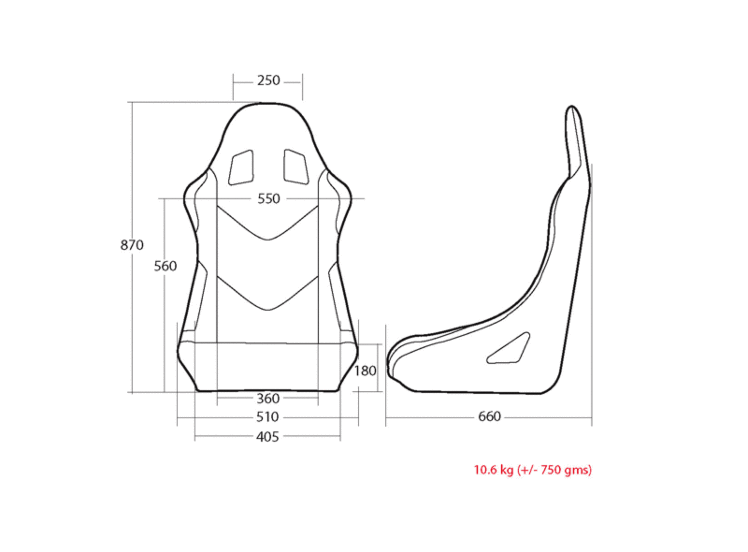 LTEC Pro FIA Bucket Seat Ltec