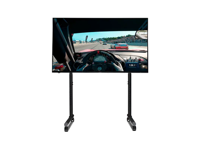 Next Level Racing® Round Tube Freestanding Single Monitor Stand (Up to 65”) - Sim Race Webshop B.V. Monitor Stand  Next Level Racing