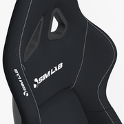 Sim-Lab S1 Sport GT Black breathable fabric and harness opening detail