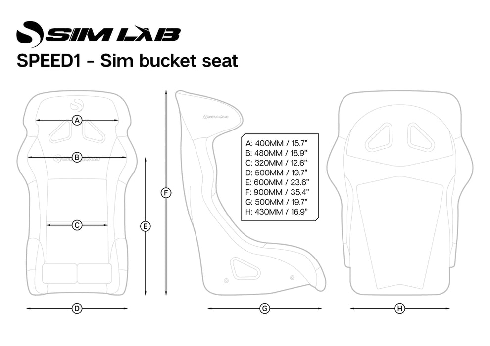 Sim-Lab Speed ​​1 Sim Racing Kuipstoel