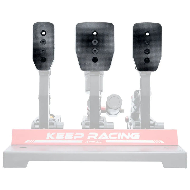 Simagic 3-Pedal Face Set – Flat Aluminum Pedal Plates Simagic Simagic Pedal Plates  Sim Race Webshop B.V.