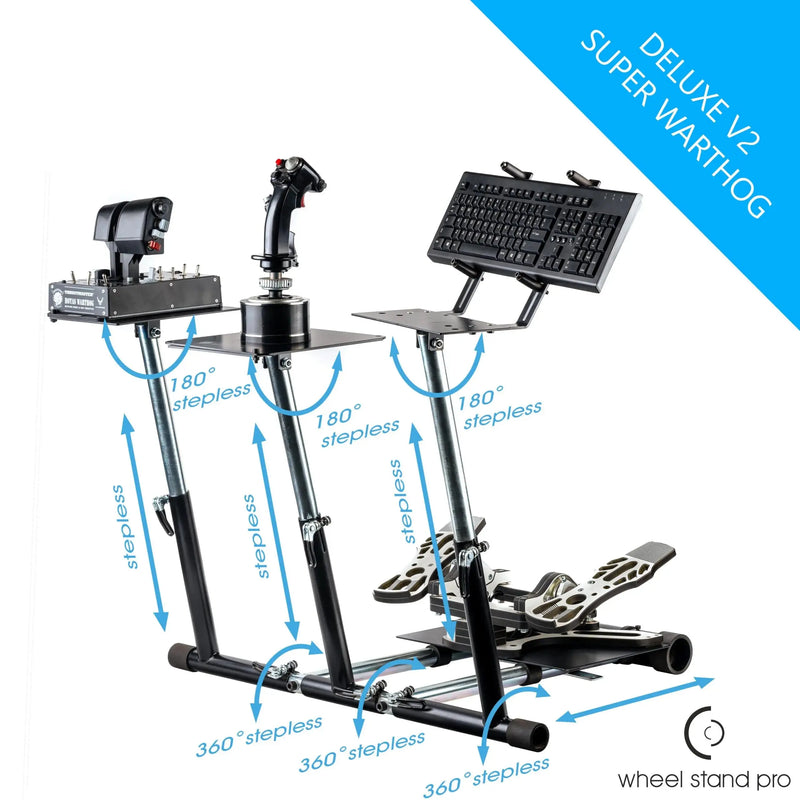 Wheel Stand Pro for Thrustmaster HOTAS WARTHOG™, Saitek X-55, X52/Pro, X65 – Deluxe V2 Wheel Stand Pro Wheel Stand Pro Wheel Stand  Sim Race Webshop B.V.
