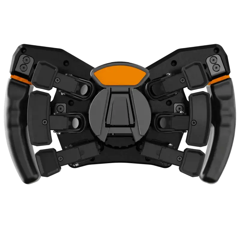 ASETEK Forte Formula Steering Wheel Clutch Paddles - detail on wheel