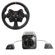 Asetek SimSports Forte 18NM Direct Drive GT Bundle - Leather Round wheel