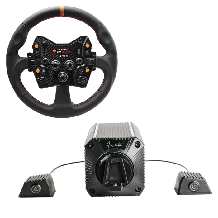 Asetek invecta 27NM Direct Drive GT Bundle - GT Round Leather Wheel