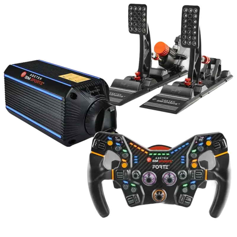 asetek invicta pedale Asetek SimSports Invicta 27Nm Wheelbase + Forte Wheel & Invicta S Pedals Bundle