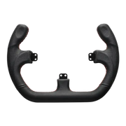 ASETEK OPEN D BLACK LEATHER RIM - front view