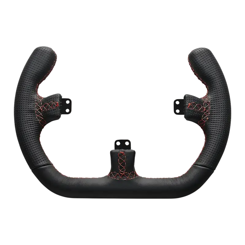 ASETEK OPEN D BLACK LEATHER RIM - back view