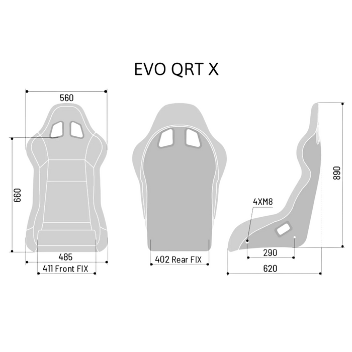 Sparco EVO QRT X Kuipstoel - Zwart