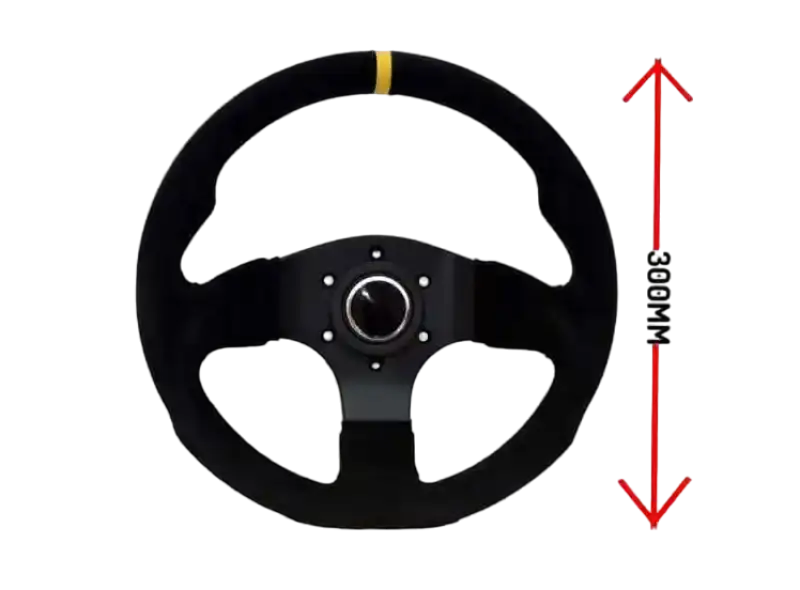 Ltec - 3 SPOKE 300MM SUEDE FLAT - Steering Wheel