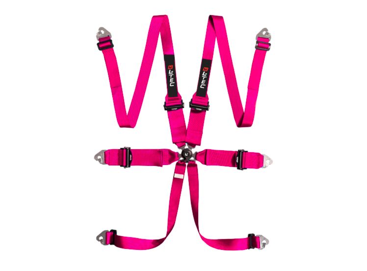 LTEC Magnum HANS Ultralite 6-Point Racing Harness – Pink – photo 11