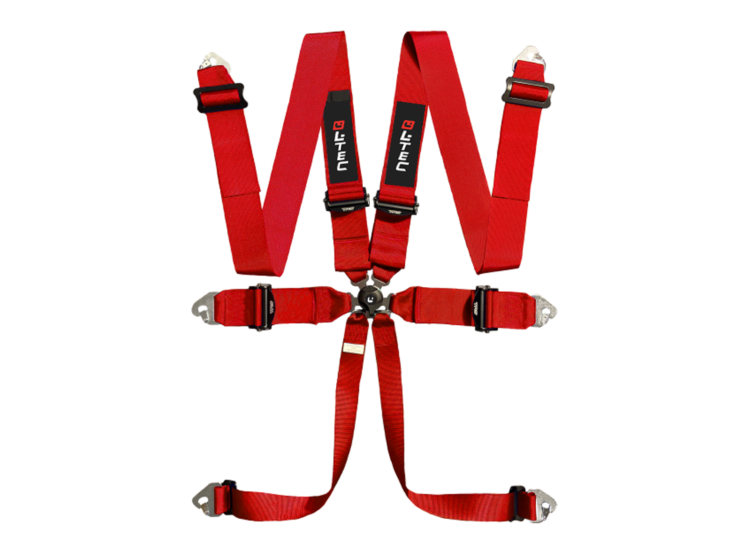 LTEC Magnum Ultralite 6-Point Racing Harness – Red – photo 13