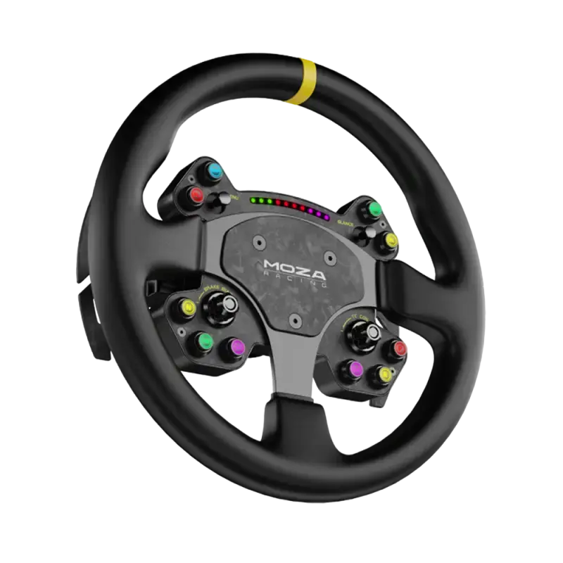 Moza Racing R9 Direct Drive Wheel Base – V2 + RS V2 Steering Wheel Leather - Bundle - Wheel base + wheel