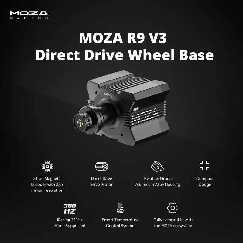 Moza Racing R9 Direct Drive Wheel Base - V3 - Sim Race Webshop B.V.