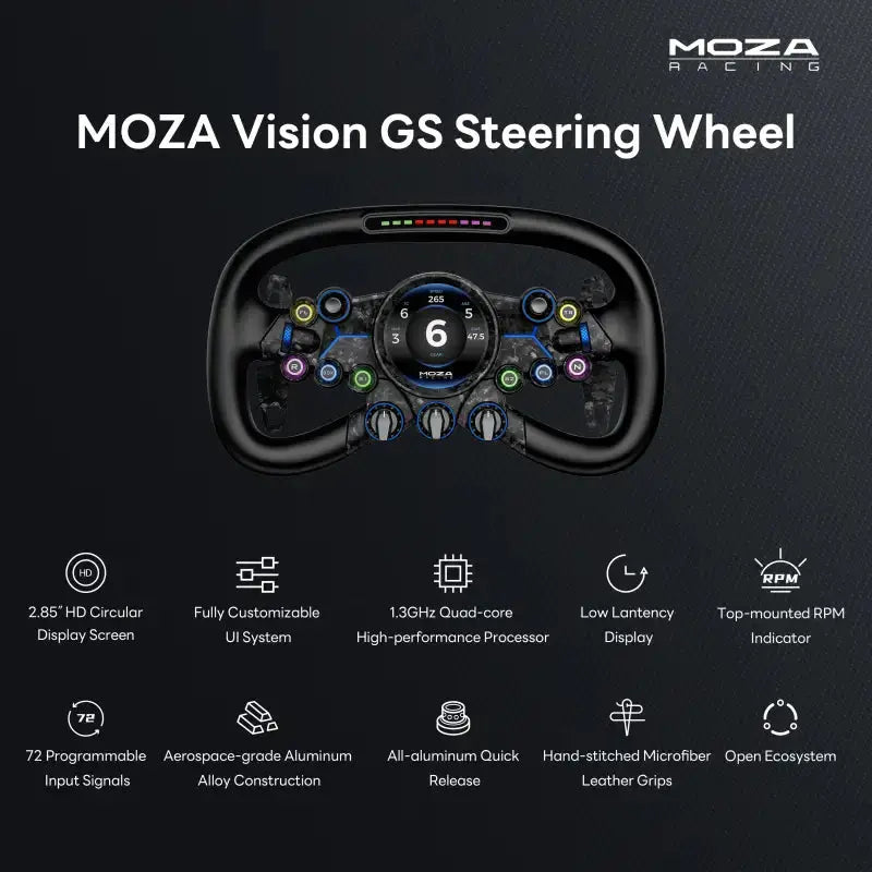 Moza Racing Vision GS Steering Wheel - Steering Wheel
