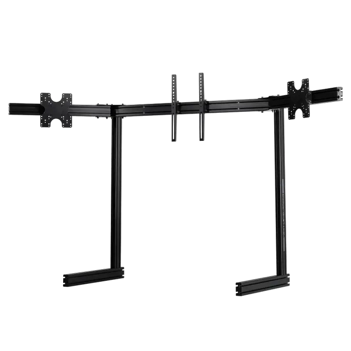 NEXT LEVEL RACING ELITE FREE STANDING TRIPLE MONITOR STAND - BLACK EDITION - side