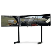 NEXT LEVEL RACING ELITE FREE STANDING TRIPLE MONITOR STAND - BLACK EDITION + Monitors