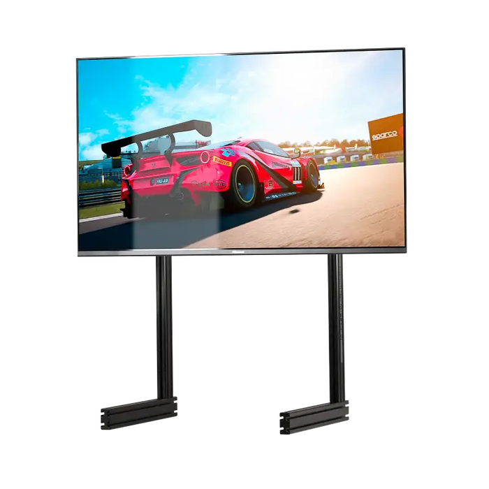 NEXT LEVEL RACING ELITE FREESTANDING SINGLE MONITOR STAND - BLACK + Television