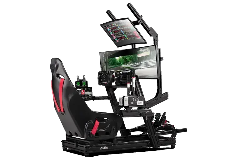 Next Level Racing GT-ELITE WHEEL PLATE EDITION - side view + ES1 seat full cockpit