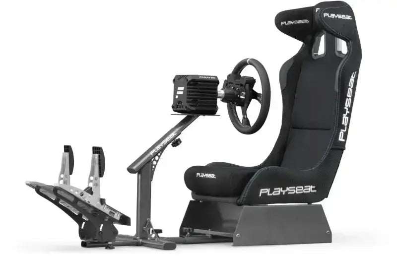 PLAYSEAT® EVOLUTION PRO - BLACK ACTIFIT™ - Front side + Fanatec CSL DD