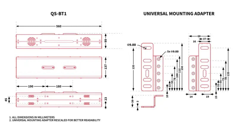 Qubic System - QS-BT1 - demantions