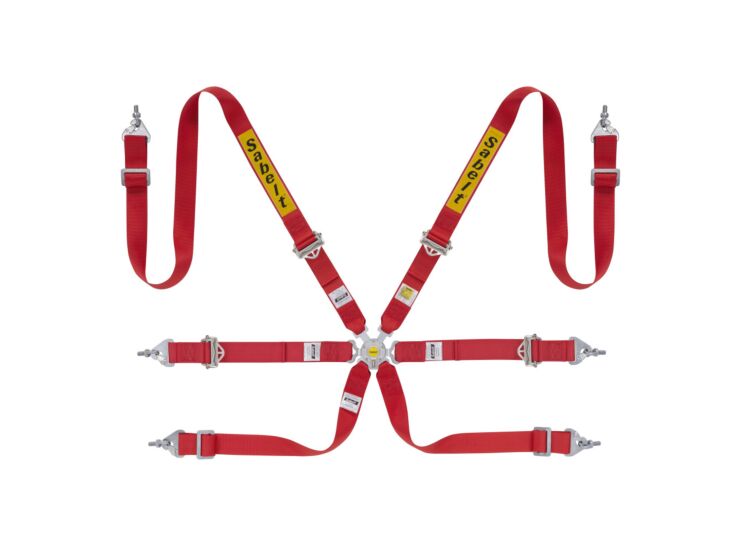 Sabelt Silver Rally 2x2 6-Point Racing Harness – Red – photo 7