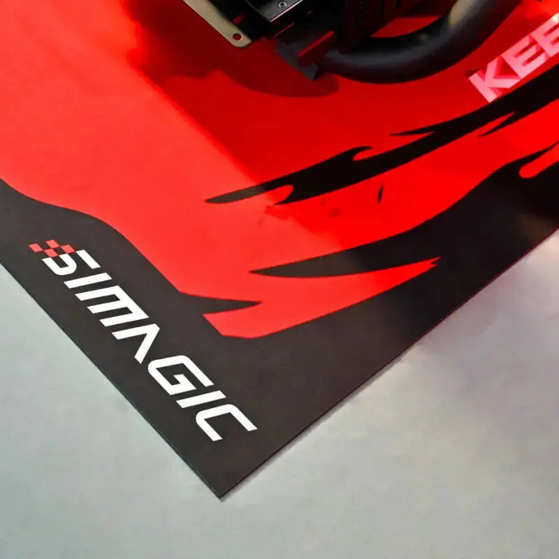 Simagic Floor Mat – Black / Red - Floor mat