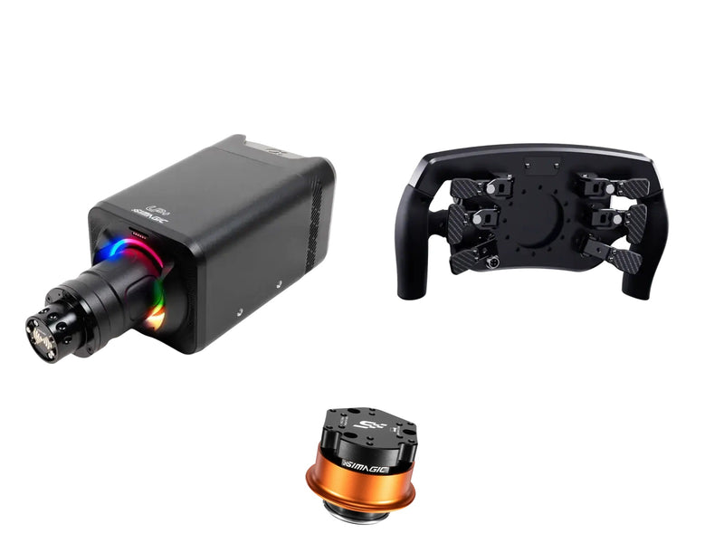 Simagic Alpha EVO 12 Nm + LEOXZ Steering Wheel + QR-A Bundle — Leoxz XF1 Ultimate Steering Wheel — Shifter / Clutch and Option