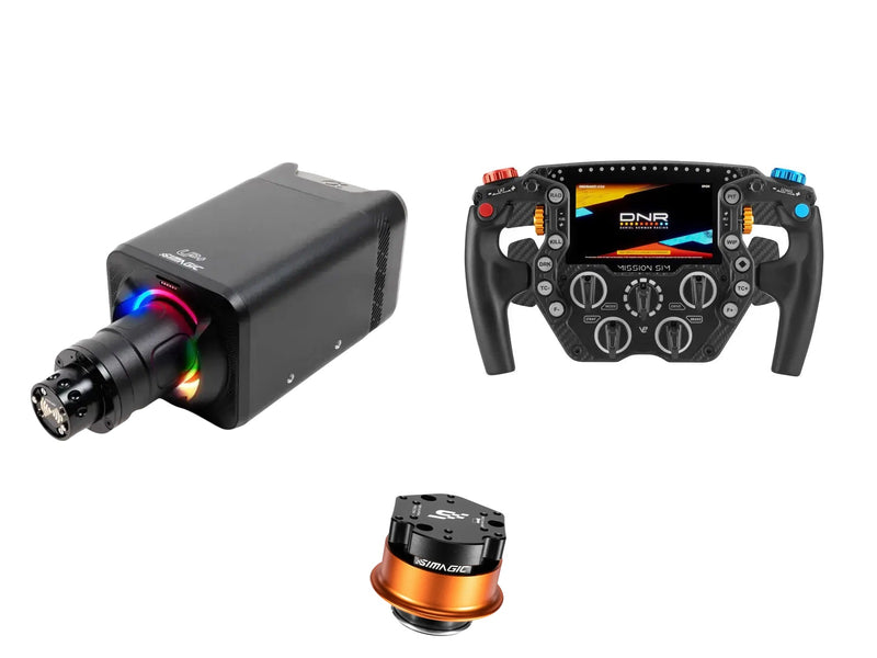 Simagic Alpha EVO 12 Nm + VPG Steering Wheel + QR-A Bundle — VPG Sim Mission Sim 290 mm Steering Wheel