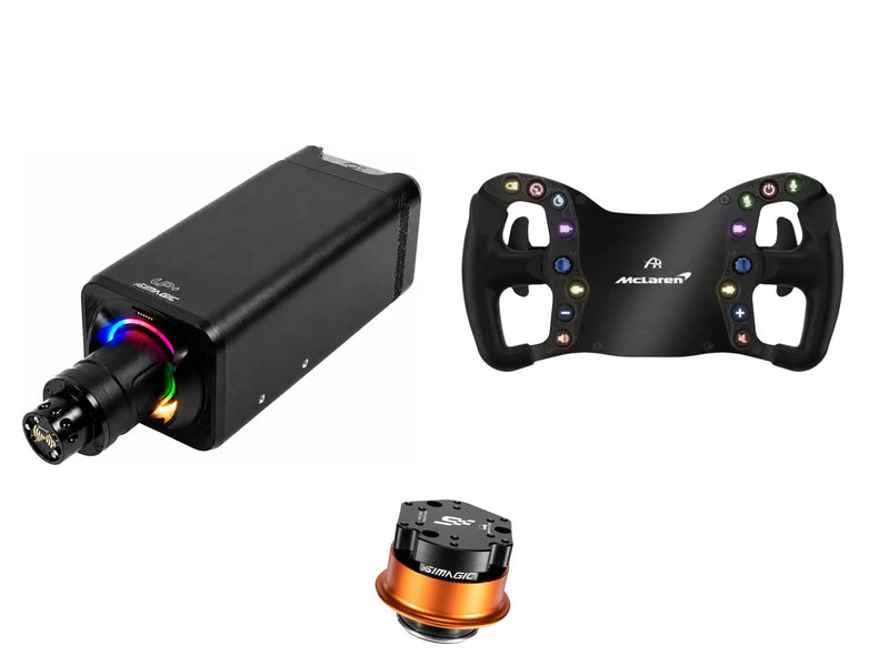 Simagic Alpha EVO Ultra 28 Nm + Ascher Racing Steering Wheel + QR-A Bundle — Ascher McLaren Artura Sport USB