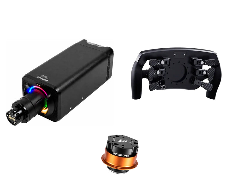 Simagic Alpha EVO Ultra 28 Nm + LEOXZ Steering Wheel + QR-A Bundle — Leoxz XF1 Ultimate Steering Wheel — Shifter / Clutch and Option