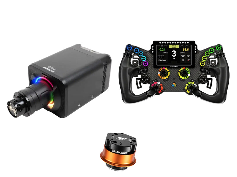 Simagic Alpha EVO Sport 9 Nm + Bavarian Sim Tec Steering Wheel + QR-A Bundle — Bavarian Sim Tec Delta PRO Formula Steering Wheel