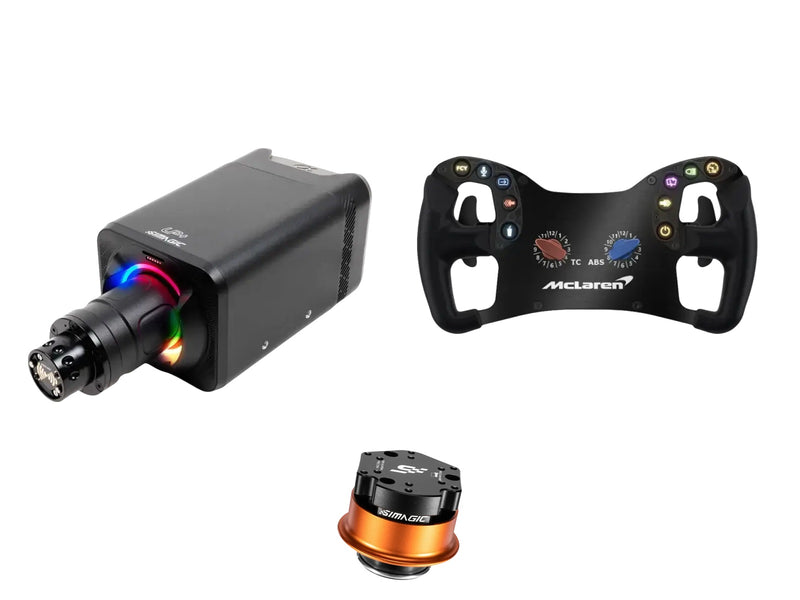 Simagic Alpha EVO 12 Nm + Ascher Racing Steering Wheel + QR-A Bundle — Ascher McLaren Artura GT4 USB