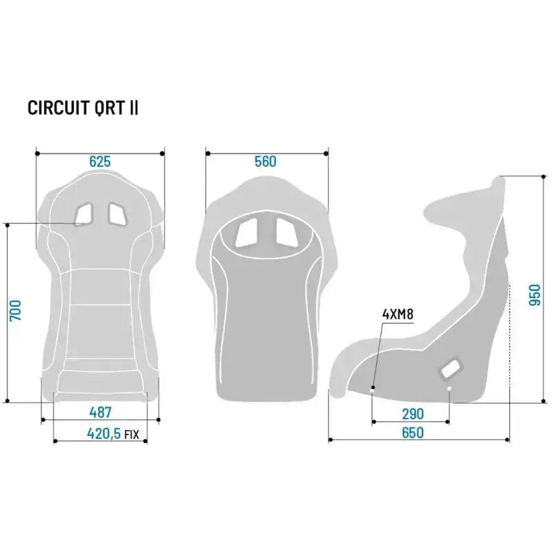 Sparco Circuit I/II QRT Fiberglass - Bucket seat - Black - Bucket seat