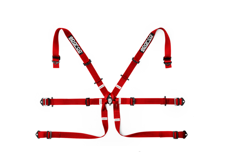 Sparco Formula H-7 6-Point Racing Harness – Red – photo 5