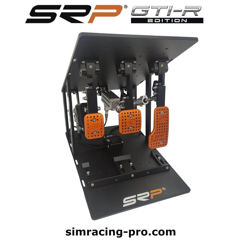 SRP GTI-R 3P Black Edition pneumatic sim racing pedals – product view 3